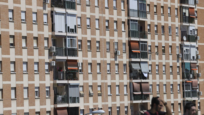Bloques de pisos del distrito Cruz de Humilladero de Málaga.