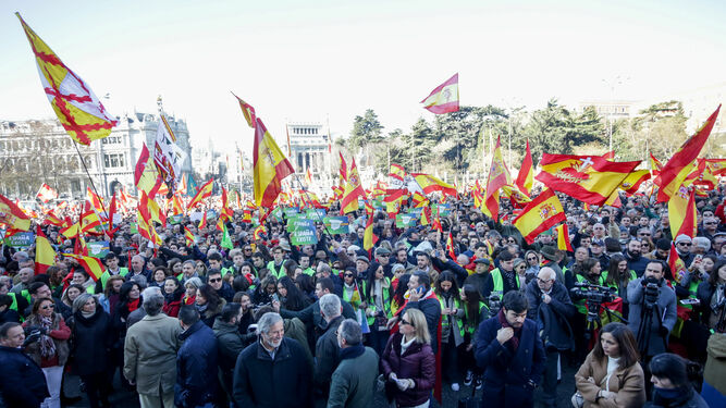 Concentración de Vox en Madrid.