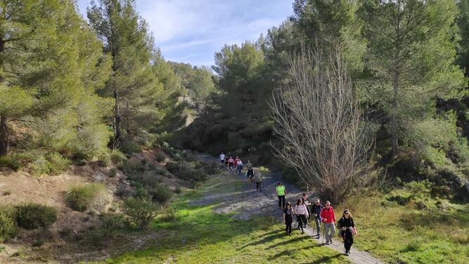 Más de 200 personas disfrutan de la ruta de senderismo de los parajes naturales de Vélez Rubio.