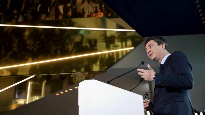 Benjamin Griveaux presentando su proyecto electoral este pasado jueves en París.
