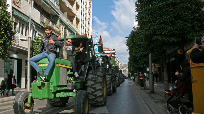 Manifestación de agricultores en Granada