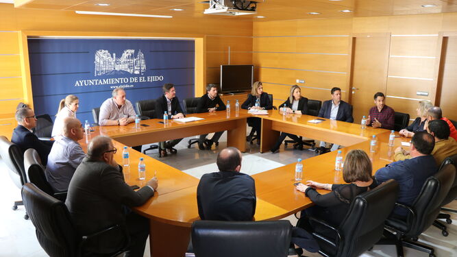 Reunión de coordinación en el Ayuntamiento.
