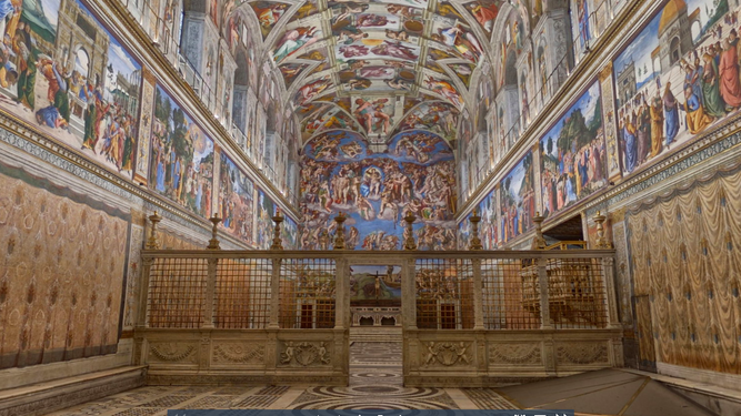 La visita virtual a la Capilla Sixtina, en el Museo Vaticano, es una de las más populares del mundo.