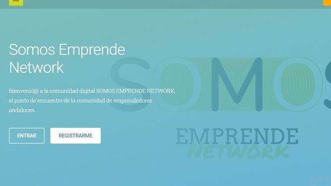 Imagen del acceso a la web de la plataforma ‘Somos Emprende Network’.
