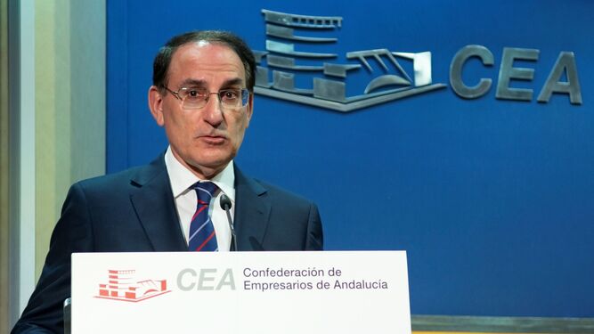 Javier González de Lara, durante la asamblea de la CEA del pasado 12 de marzo