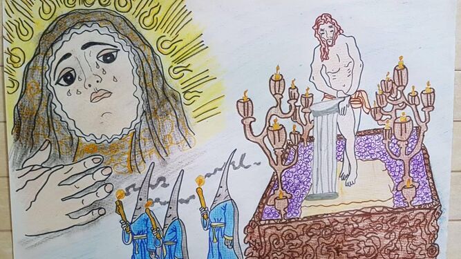Dibujos sobre el Viernes Santo de Vera