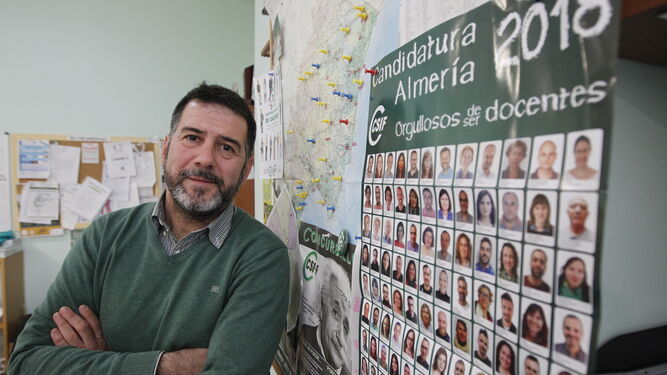 Juan Francisco Caballero es delegado sindical de educación de CSIF en Almería