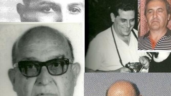 Composición con fotografías de los cuatro maestros del periodismo gráfico de la Asociación de la Prensa