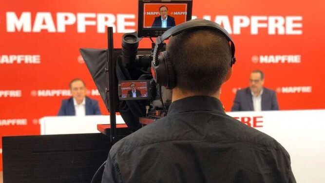 Antonio Huertas, presidente de Mapfre, presenta los resultados del primer trimestre de 2020 de la saseguradora.