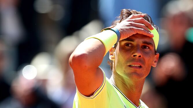 Rafael Nadal reacciona durante el partido de semifinales del año pasado jugado ante Federer