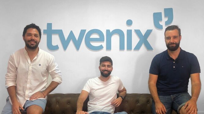 Los fundadores de Twenix Jorge Moreno (CEO), Daniel Delgado (COO), y José Antonio Ruiz (CTO)