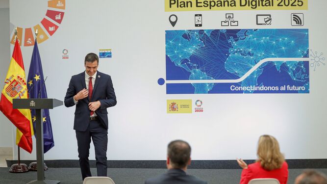 Pedro Sánchez presenta el Plan España Digital 2025.