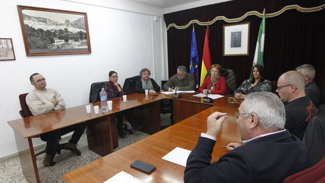 Imagen del pleno en el que se votó la moción de censura en Gérgal, el pasado enero.