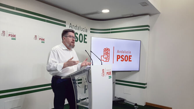 Rodrigo Sánchez Haro, en rueda de prensa en Almería
