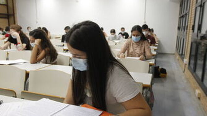 Exámenes de la PEvAU en la Universidad de Almería el pasado mes de julio, en la convocatoria ordinaria