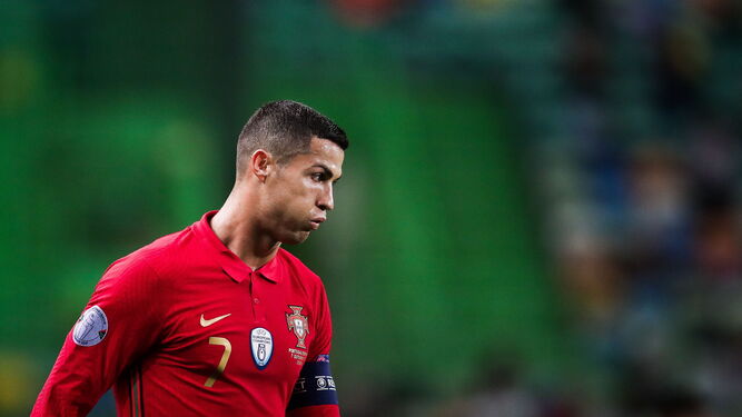 Cristiano Ronaldo, en el amistoso frente a la selección española de la pasada semana.
