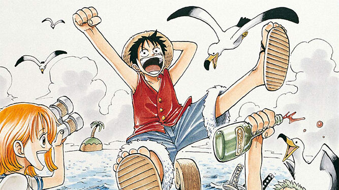 Detalle de la portada de la edición española de 'One Piece' nº 2.