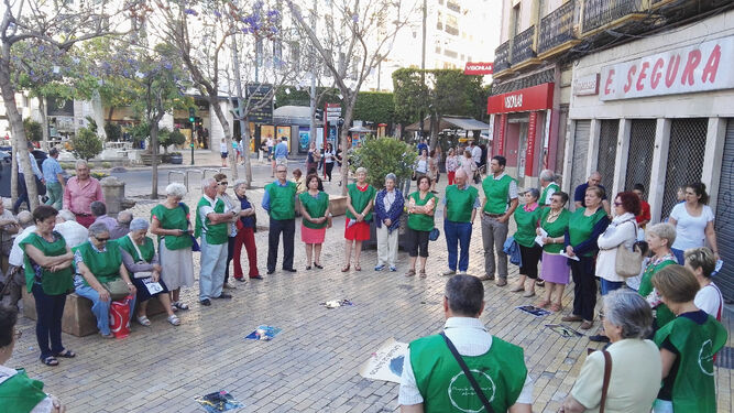 Imagen de archivo de una de las actividades celebradas por la Plataforma de Almería.