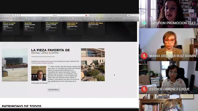Presentación de la nueva web a cargo de María del Mar Ruiz, Esther Giménez y Gloria Espinosa.