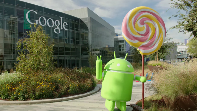 El muñeco de Android en la sede de Google
