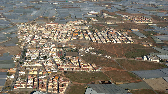 Vista aérea de La Mojonera.