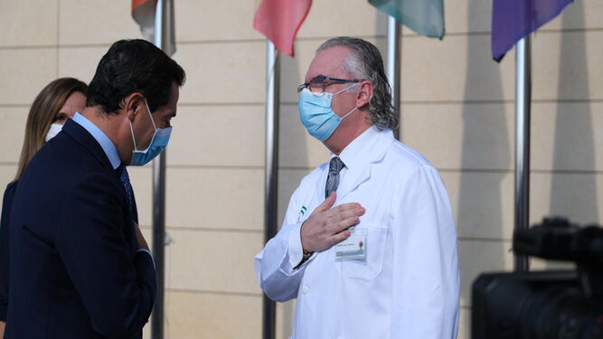 El presidente andaluz, Juanma Moreno, inaugura el Hospital Materno-Infantil de Almería.