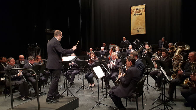 La Banda Municipal durante uno de sus conciertos.
