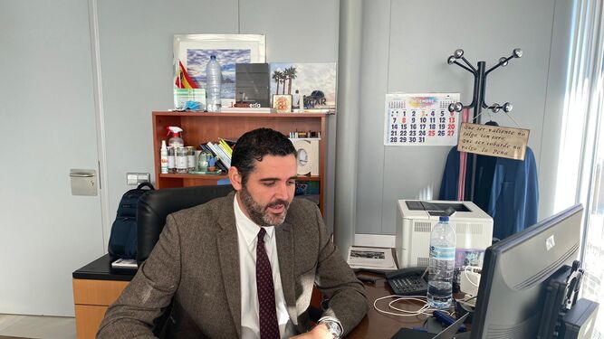 El concejal Juan José Alonso, en el Pleno virtual del Ayuntamiento de Almería