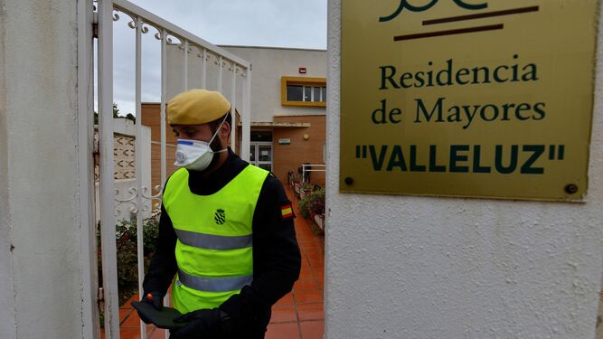La Residencia Valleluz de Íllar tiene 14 positivos entre los mayores y empleados (fotografía de la primera ola de la pandemia).