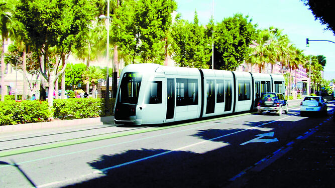 El proyecto del tranvía, presentado por el Ayuntamiento, recorría la Avenida Federico García Lorca.