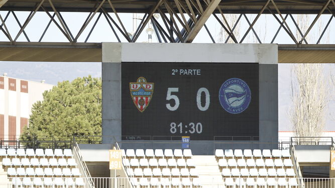 Histórico marcador del pasado sábado: Almería 5-0 Alavés.