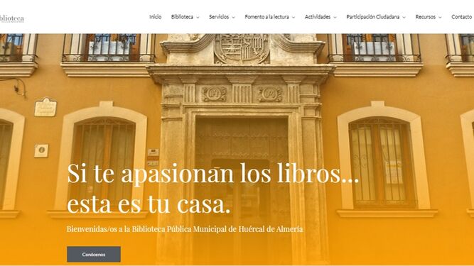La Biblioteca de Huércal de Almería estrena página web para una mayor comunicación e interactividad con los usuarios