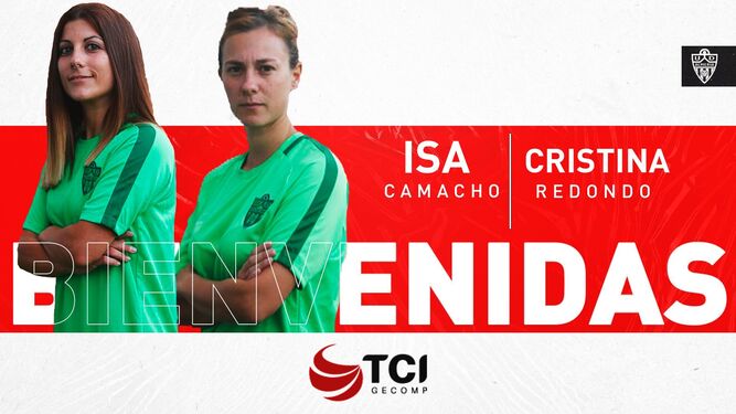 Isa Camacho y Cristina Redondo regresan a la UD Almería