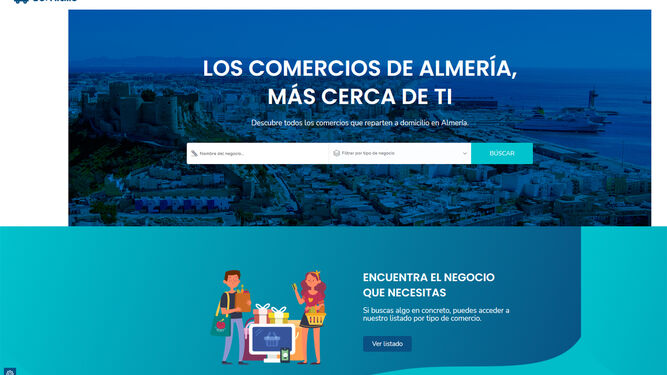 Página de presentación del 'marketplace' de Almería capital