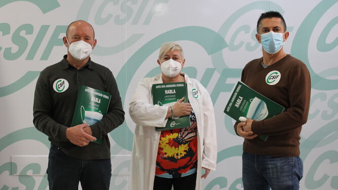 CSIF reparte 3.500 carpetas informativas de la campaña contra agresiones verbales del personal sanitario
