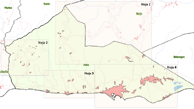 Mapa de Adra.