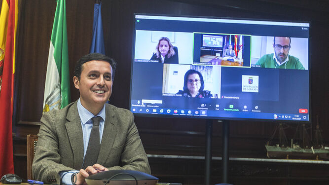 El presidente de Diputación ha mantenido un encuentro telemático con la directora de la empresa granadina.