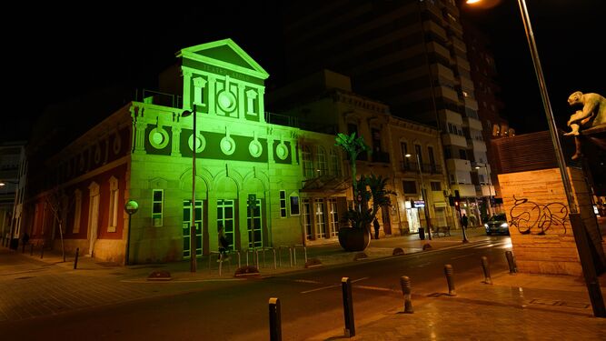 Almería se tiñe de verde para visibilizar el Día de la Escucha
