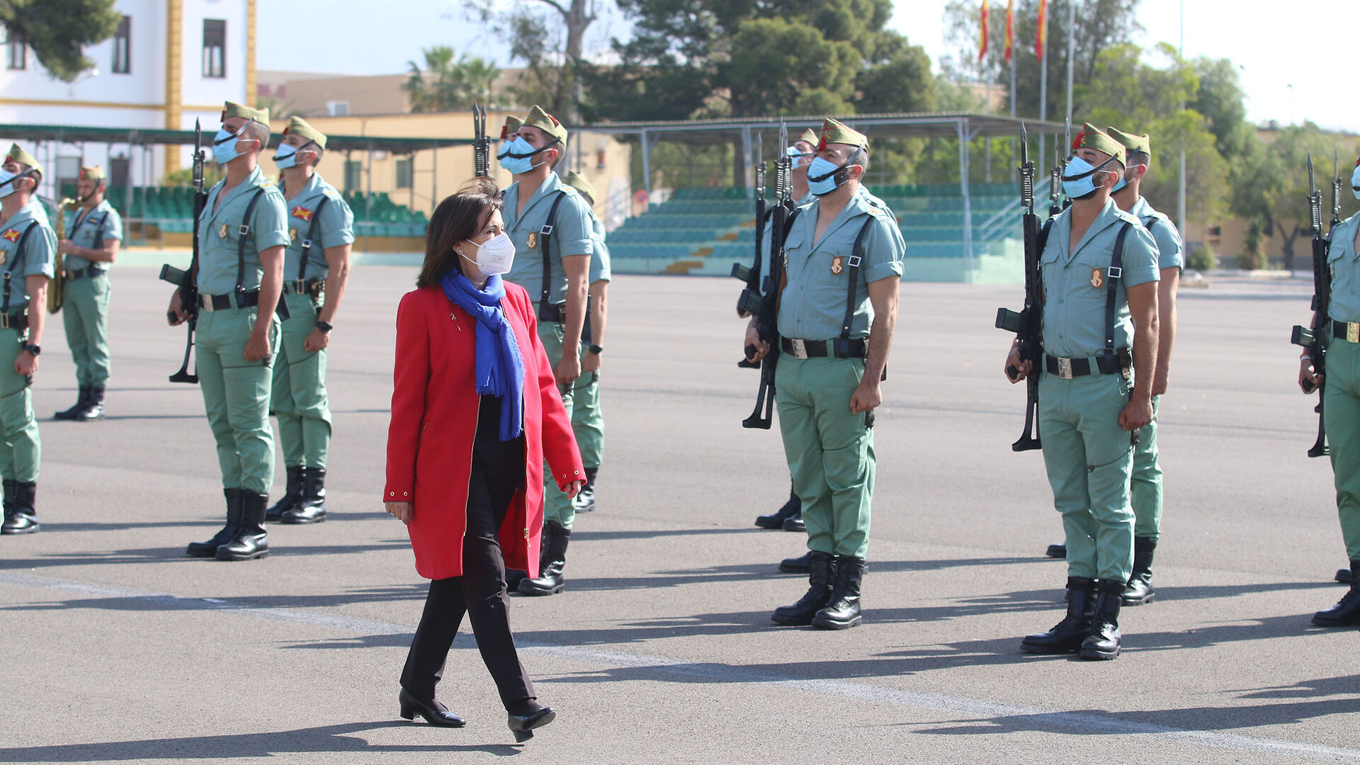 La ministra de Defensa visita la base militar '&Aacute;lvarez de Sotomayor'