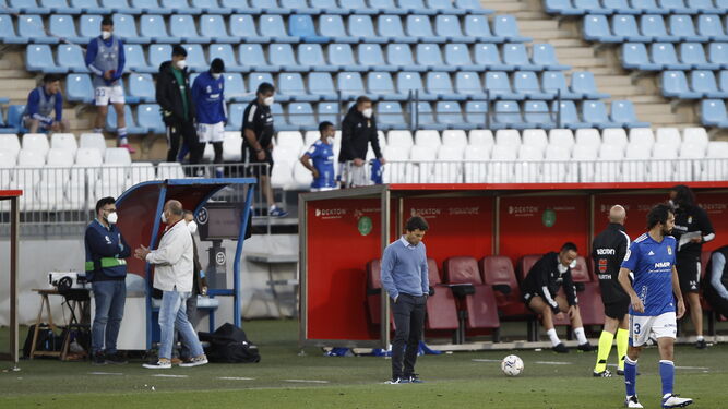 El gesto de Rubi al final del partido definía el estado de ánimo del Almería.