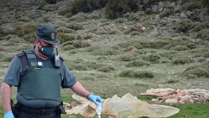 La Guardia Civil auxilia a un hombre con problemas respiratorios en una zona de difícil acceso en Dalías