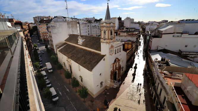 Vista aérea de la iglesia de la Concepción, que acogerá uno de los conciertos.