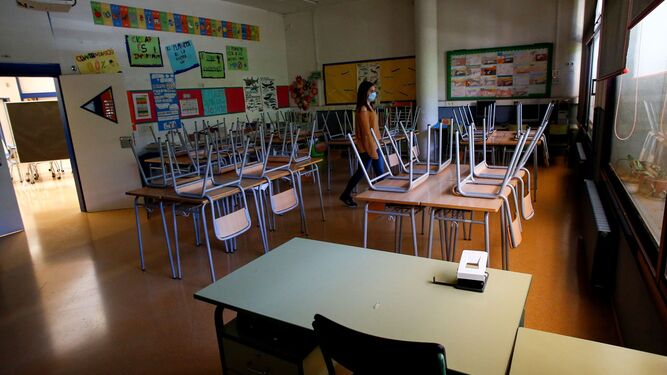 Imagen de archivo de un aula sin alumnos en un colegio.
