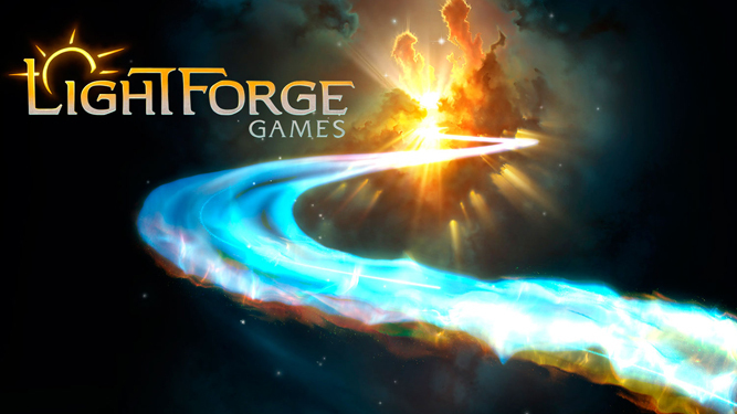 Una imagen corporativa de Lightforge Games.