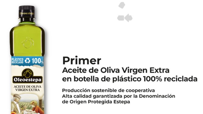 Nuevo envase de Oleoestepa con plástico reciclado.