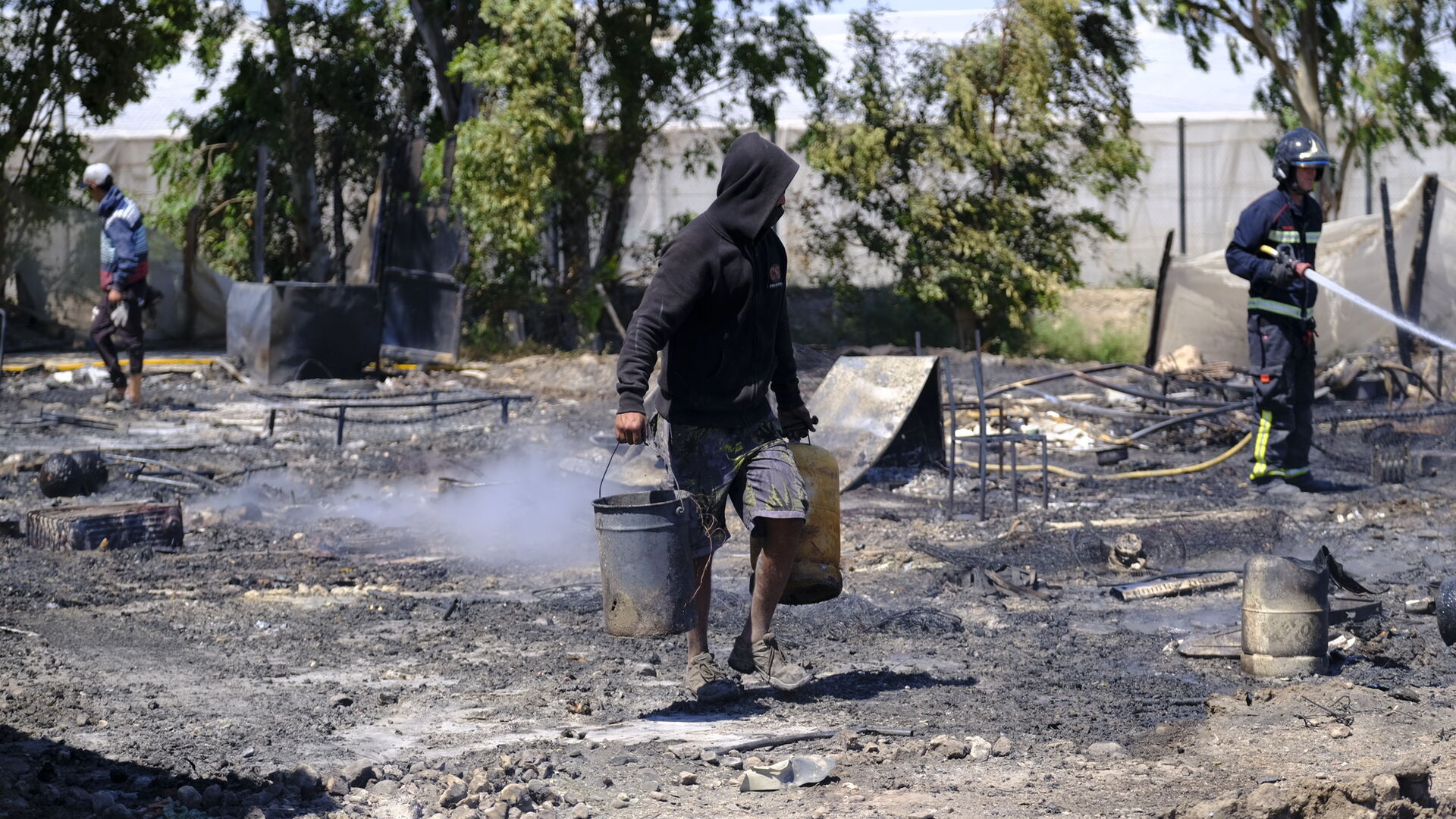 Fotogaler&iacute;a incendio asentamiento de chabolas en Atochares-N&iacute;jar (Almer&iacute;a)