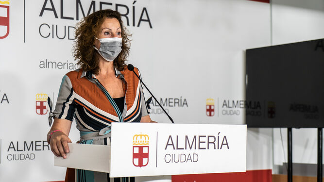 María Vázquez, portavoz del equipo de gobierno del PP, en la rueda de prensa ofrecida