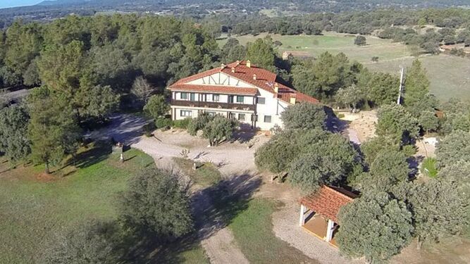 Vista aérea del Hotel Rural 'El Tejarejo' en La Iglesuela