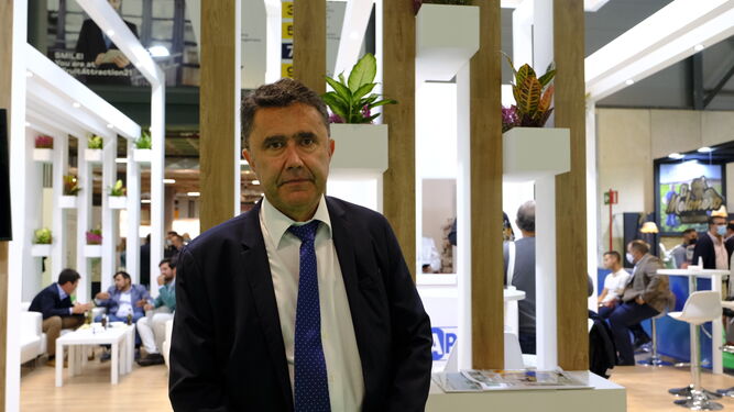 Rodrigo Soler, director general de Agrupapulpí, en el estand de la empresa en Fruit Attraction.