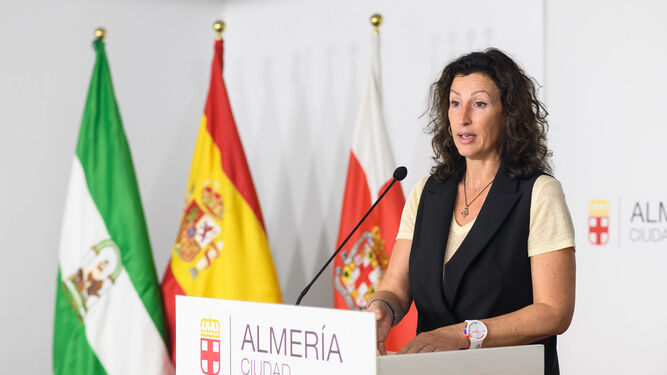 María Vázquez, en la rueda de prensa ofrecida